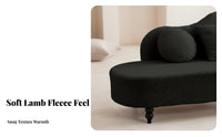 Cream & aesthetic Curved Teddy Sofa space-efficient Size Living Room Furniture Space-Saving Loveseat Minimalist Design for Apartment Dwellers, Interior Decorators, Clothing bavailableique, Small areas, Reception Area, study corner