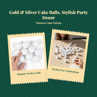 Gold Sphere Cake Toppers for Baking and Parties