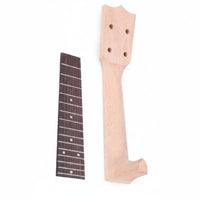 Ukulele Neck and Fingerboard Set Unfinished Wood Ukulele Neck and Fingerboard Lightweight for Luthiers