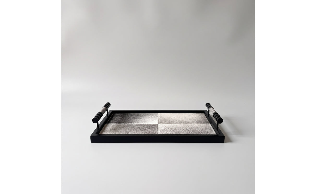 Tray with Handles Low-Profile Decorative Tray with Handles Tidy Tableware for Coffee Table, Living Room