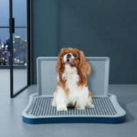 Non-Slip Grid Mesh Dog Toilet Tray Removable Grate Dog Potty Box with Wall Easy to Clean Mesh Training Toilet Anti-Splash