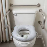 Inflatable Toilet Seat Cushion Non-Slip Suction Cups Portable Toilet Seat Pad Self Restroom Accessory for Elderly Individuals