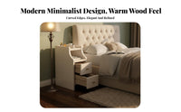 Sturdy Construction Narrow Bedside Table Easy to Clean Slim Space Storage Cabinet Rounded Corners Slim Bedside Cabinet with Drawers No Assembly Required for Apartment Dwellers, Homeowners, Students, Dorm Room, Corner