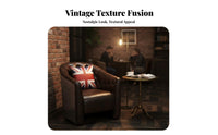 Riveted Flight Armchair utilitarian Design Upholstered Single Seater Retro Aesthetic Accent Chair for Cafe Owners, Adults, Studio, Office, Living Room