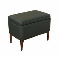 Multi-Functional Tufted Storage Ottoman hingedTop Lid Upholstered Bench Comfortable Seating Footstool sturdy Wood Legs for Apartment Dwellers, Homeowners, Interior Decorators, Entryway, Living Room, Bedroom