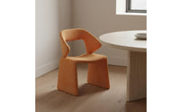 Curved Back Accent Chair Minimalist Design Modern Sculptural Chair Designer Style Indoor Seating for Reception Area, Living Room, Cafe