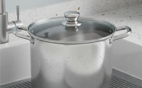 Stainless Steel Soup Pot Thickened Bottom Cookware Quick Heating Conduction for Home Kitchen