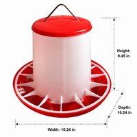Yellow Chicken Feeders and Drinkers for Hens Chicks Ducks Pigeons, Automatic Chicken Feeder Large Chicken Feeder, Thickened Poultry Feeder Bucket