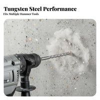 Hardened Steel Body 4-Cutter Concrete Drill Bit Heavy Duty Cross Head Hammer Drill Bit Optimized Flute Design for DIY Enthusiasts, Brickwork