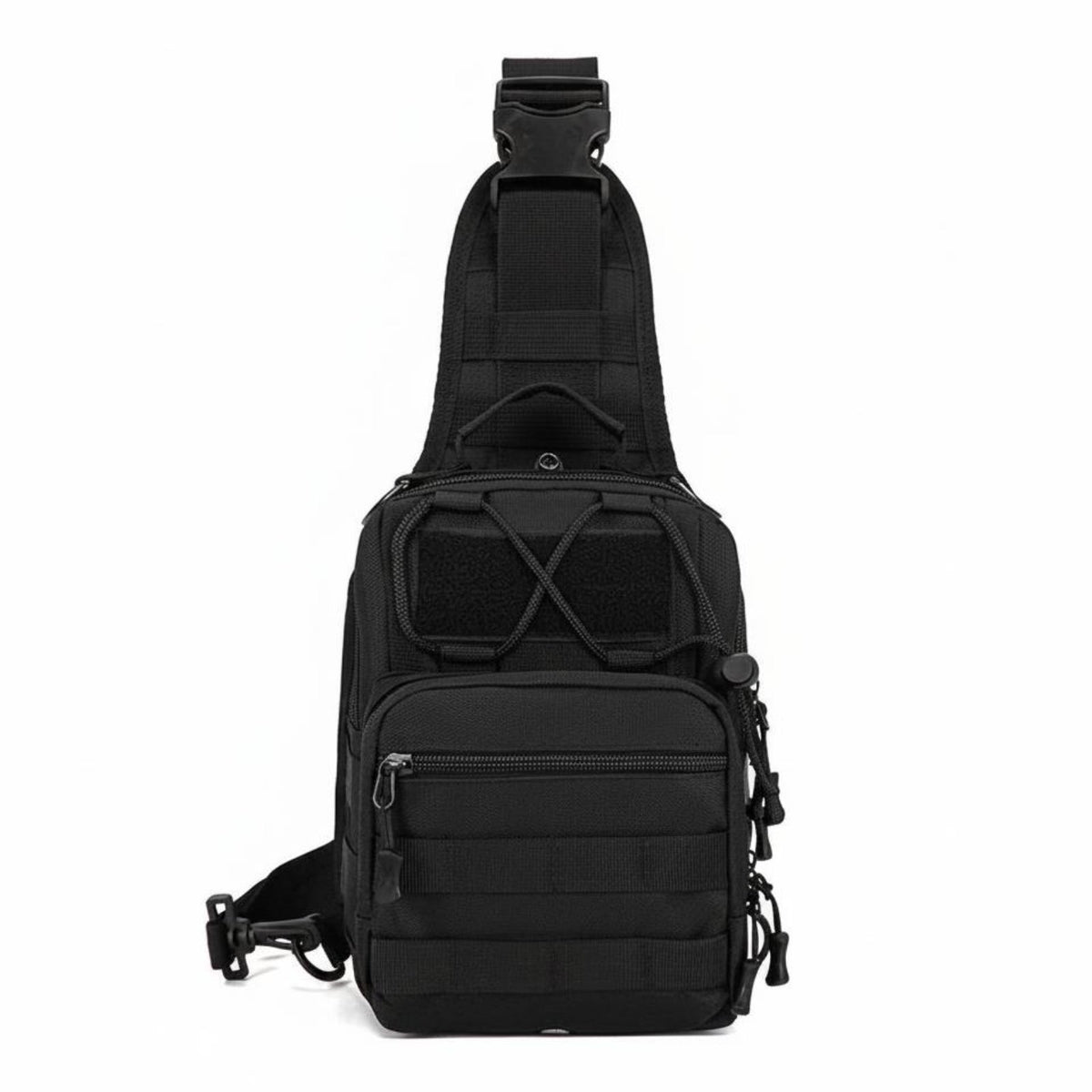 Large Capacity Men's Chest Pack Wear Resistant Sling Bag Water Repellent Single Strap Backpack Breathable Back Panel for Sports, Travel, Hiking