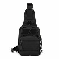 Large Capacity Men's Chest Pack Wear Resistant Sling Bag Water Repellent Single Strap Backpack Breathable Back Panel for Sports, Travel, Hiking