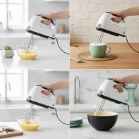 Electric Hand Mixer Compact Handheld Mixer with Beaters Appliance Powerful Easy Clean for Bakers, Baking, Kitchen