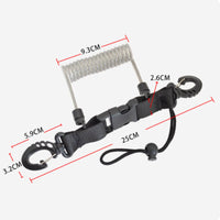 Spring Coiled Diving Leash Anti-Drop Scuba Coil Lanyard Scuba Camera Leash for Underwater Photographers