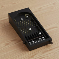 Solid Wood Construction Wooden Pinball Decision Board Simple Operation Desktop Marble Drop Game Interactive Fun Random Choice Generator Toy for Parties