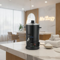 Stainless Steel Depilatory Compound Melting Pot with Spigot Double-Layer Insulated Electric Depilatory Compound Melter Temperature-Controlled Appliance Countertop for Estheticians