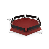 Concentric Rings Hexagonal Rotating Arena Raised Rim Plastic Battle Arena