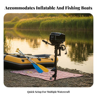 Electric Trolling Engine Quiet Functioning Boat Engine Saltwater & Freshwater Ready Debris-Resistant Propeller for Anglers