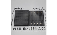 Perforated Model Painting Stand Built-in Storage Model Painting Stand Stable Support Clip Holder Board