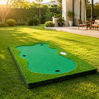 Indoor Putting Green, 3m Practice Putting Mat with 12 Holes, Portable Synthetic Turf for Office Home Golfers