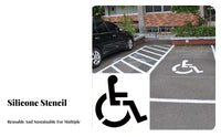 Handicap Parking Stencil Flexible Silicone Parking Space Stencil for Garages