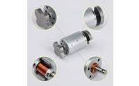 Micro DC Vibration Motor Eccentric Vibration Motor with Double-Ended Shafts Speed-Adjustable Reversible for Makers, DIY Projects