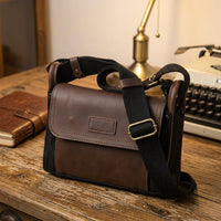 Travel Bag for Men's Fashion with Polyester Lining, Small Canvas Crossbody Bag for Casual Daily Use, Secure Man Bag with Flap, College Bag