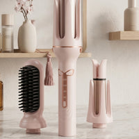 Multi-Functional 3-in-1 Hair Styler Electric Hair Styler with Interchangeable Heads Smooth Curling Iron Brush for Home, Travel