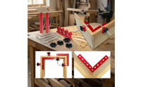 6 Pieces Woodworking Corner Clamp Hand-Tightening Right Angle Clamp Clamping Square Perforated Tool Sturdy for Woodworkers