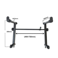 Double Keyboard Stand Sturdy Steel Two-Tier Keyboard Stand Non-Slip Feet Instrument Support for Studio