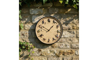 Wall Clock with Bird Design Outdoor Clock with Bird Dial Decorative for Homeowners, Gardeners, Garden, Porch, Backyard