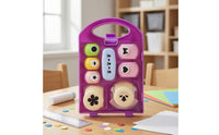 Paper Craft Tool Kit with Container Shape Stamper Set with Storage Case Easy to Use Paper Hole Punch Set for Students, Card Making