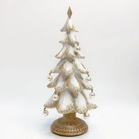 Christmas Resin Ornament with Pearl Design for Living Room Tabletop