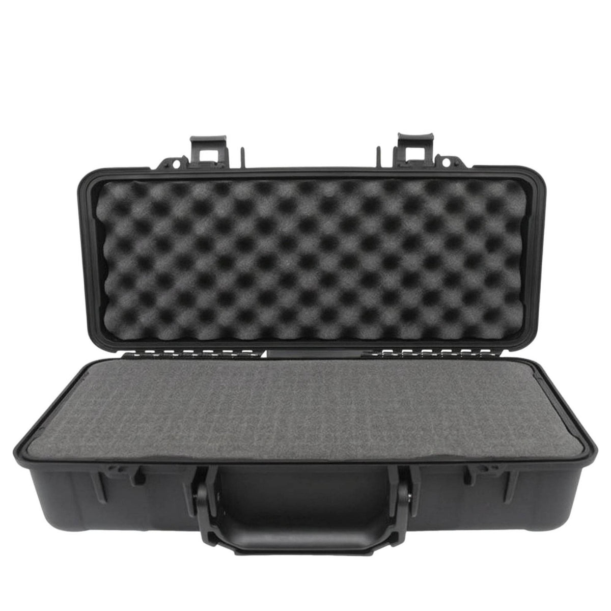 Molded Plastic Safeguarding Storage Case Locking Latches Foam Lined Case Black Portable Equipment Box Heavy Duty