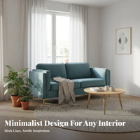Nordic design Modern Fabric Sofa Minimalist Design Upholstered Couch Comfortable Living Room Seating Sturdy framework for Apartment Dwellers, Homeowners, Office Workers, Lounge Area