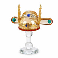 Crystal Hat Figurine Clear Crystal Ornament Ornate for Entryway Table, Office Desk