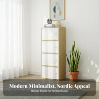 Dust-Proof Multi-Tier Compartment Multi-Compartment Tower Simple Assembly Multi-Compartment Storage Rack Large Capacity Bookshelf with Doors Versatile Design for Book Lovers, Apartment Dwellers, Office Workers, Study Room, Bedroom