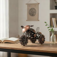 Metal Motorcycle Figurine Vintage Metal Motorcycle Model Retro Decor for Collectors, Desk, Bookshelf, Office