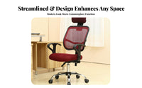Breathable Mesh spine Reclining Office Chair with Footrest Height Adjustable rotating Seat Ergonomic Design Seating Furniture Quiet Rolling casters for telecommuting Workers, managers, Students, Workstation, Study Room, Gaming Setup