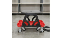 Car Polishing Stool Swivel Casters Rolling Utility Seat Steel