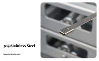 100 Pieces Stainless Steel Wire Tie Resistant Stainless Steel Zip Tie Automatic-Locking Metal Strap Rust-Resistant for Outdoor
