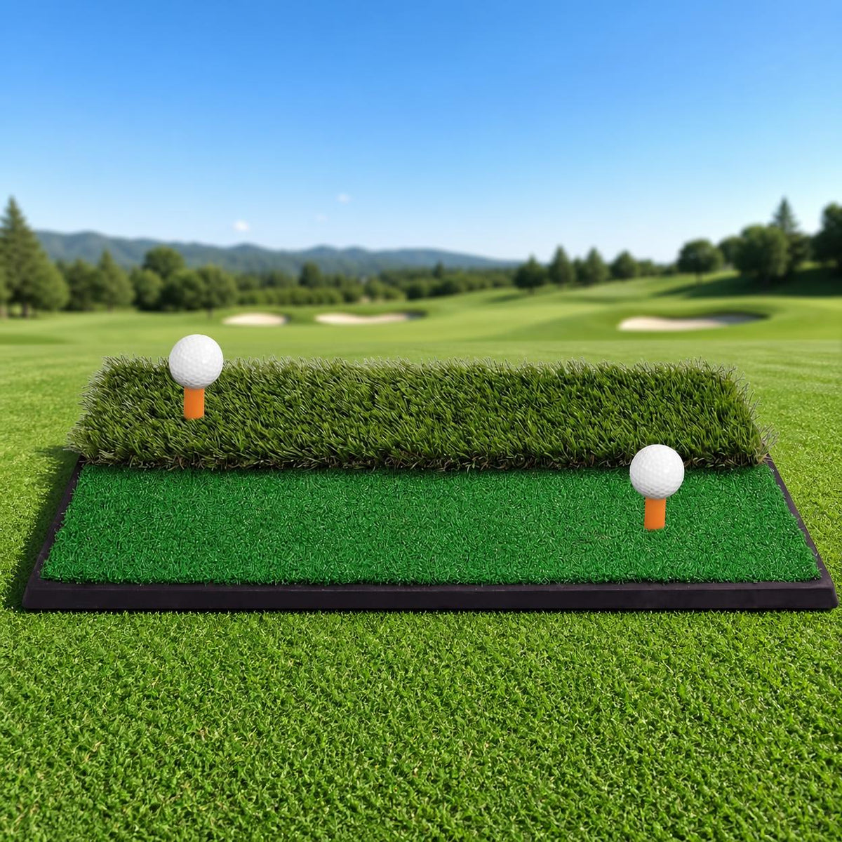 60x30cm Sport Swing Practice Mat, Rubber Base Driving Range Mat, Chipping Practice Mat for Home Simulator, Indoor Outdoor Training Aid