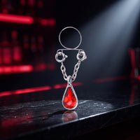 Nipple Rings with Dangle Charm Teardrop for Clubwear