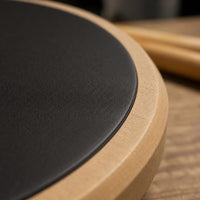 Black Striking Surface Quiet Drum Pad Beige Rim 12-Inch Drum Pad Hand Feel Music Accessory Portable