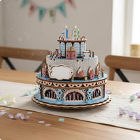 Rotating Music Box Kit DIY Assembly Home Decor Decorative Display Toy for Girls, Kids