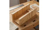 Open-Channel Wooden Soap Cutting Table Raised Side Walls Soap Slicing Board Slotted Household Tool Unfinished