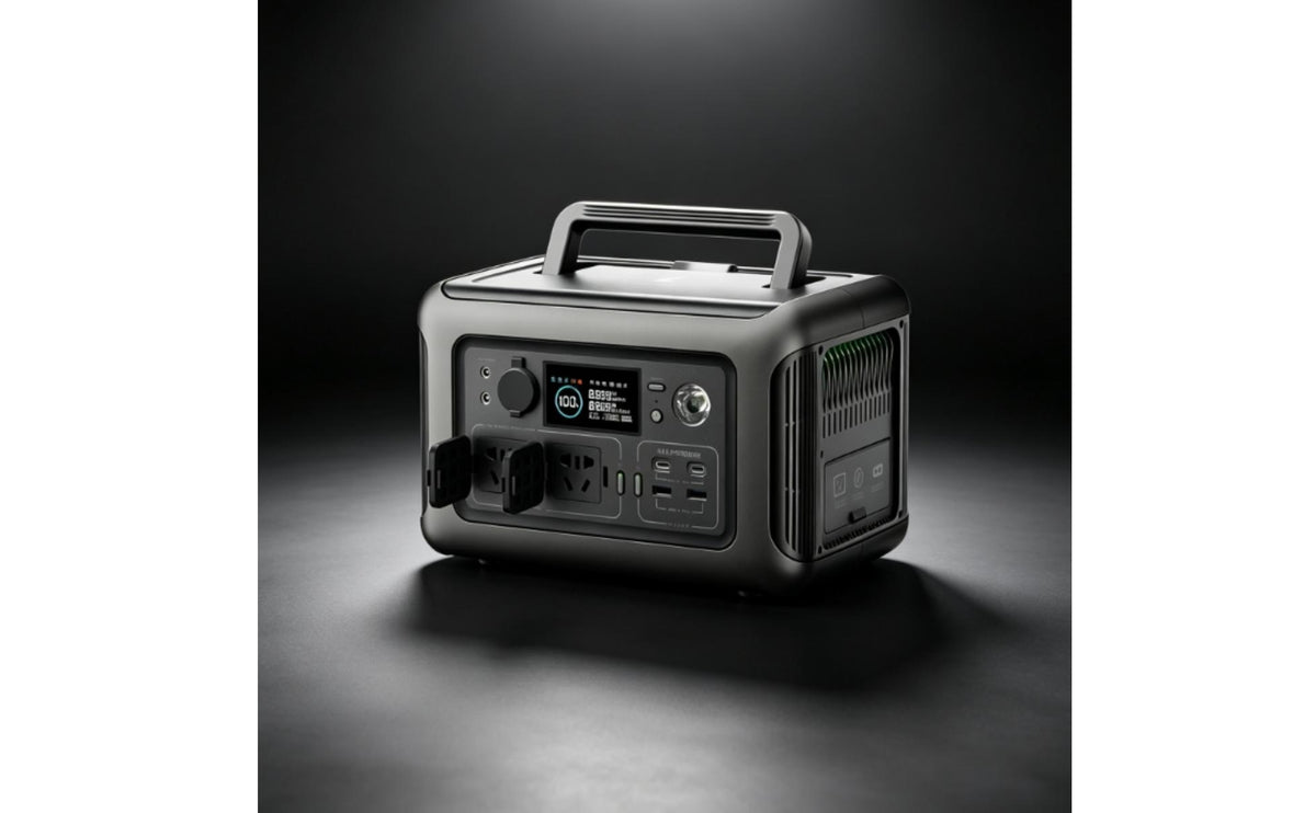 Portable Power Station Rechargeable Portable Power Station with Alternating Current Outlets 600W Solar Generator for RV Owners, Camping, Emergencies