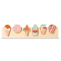 Early Learning Wooden Matching Puzzle Educational Puzzle Board with Chunky Pieces Hand-Eye Coordination Toy Fine Motor Skills for Preschoolers, Preschool, Playroom