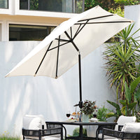 Vented Rectangular Patio Umbrella Large Rectangular Umbrella Sun-Shading Windproof for Homeowners