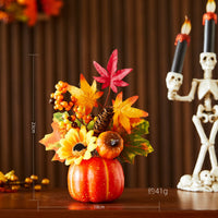 Halloween Maple Leaf and Pumpkin Decoration Set for Autumn Festival