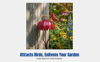 Coneflower Stake Attracts Animals Avians Avian Feeding Station Decorative Weather-Resistant for Nature Aficionados, Yard